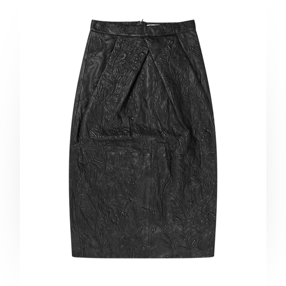 NWT MUNTHE- Faith Leather Skirt. Size 36 or US 6.